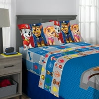Патрул деца двойно легло в чанта, юрган и чаршафи, синьо и сиво, Никелодеон