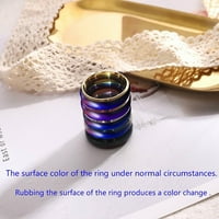 zttd модна термохромична неръждаема стомана с цвят на смяна на пръстени бижута подаръци