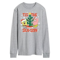 Spongebob Squarepants - Tis The Season - Мъжки тениска с дълъг ръкав