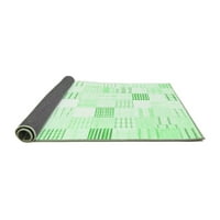 Ahgly Company Indoor Rectangle Solid Emerald Green Modern Area Rugs, 6 '9'