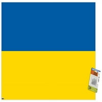 Украински плакат за стена с флаг с бутилки, 22.375 34