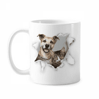 Животинска хартия счупване Шок фото халба керамика Cerac Coffee Porcelain Cup Максимални прибори за хранене