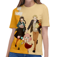 Японски аниме шпионски семейство kawaii anya forger 3d щампа деца тениска лятна мода ежедневна тениска момче момиче унизинг детски дрехи тениски върхове ， d-140