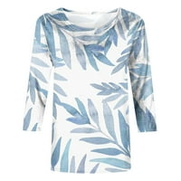 Ръкав плюс размери върхове за жени, дамски тениски boho флорални тениски свободни годни летни блузи модни тениски