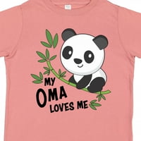 Inktastic my oma обича ме- сладък панда подарък за малко дете или тениска за момиче