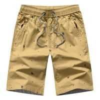 Мъжки товарни панталони товарни къси панталони подходящи товарни панталони ежедневни панталони с цип копчета шорти khaki xl
