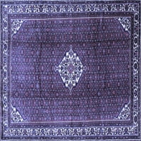 Ahgly Company Machine Pashable Indoor Square Persian Blue Traditional Area Cugs, 6 'квадрат