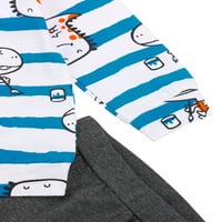 Комплект за дрехи на Hirigin Boys, тениска за печат на динозавър+пачуърк дълги панталони