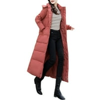 Зимни палта за жени с дълъг ръкав памучен подплатен топъл чай femme hiver солиден цвят винтидж връхни дрехи