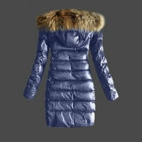 Зимни палта с качулка за жени Вълна Екстремно студено време изтича коренно тежко яке за светло яке