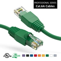 1 фута CAT6A UTP Ethernet Network Booted Cable Green, Pack
