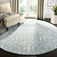 Чатъм ХТ736Е ръчно изработен сив килим от слонова кост