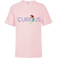 Принцеса на Дисни Ариел Любопитно - Тениска с къс ръкав за деца - Персонализирано меко розово