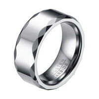 Пръстен пръстен стилен волфрамов стоманен бижута моден пръстен пръстен Модентник с размер на пръстена сребро