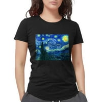 Cafepress - Тениска на ван Gogh Starry Night - тениска с женски три смеси