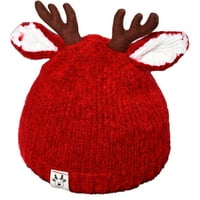 Сладък еленови рога бебе мека топла плетена шапка за малко дете момичета момчета