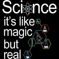 Наука-това не е магия, а истински научен подарък Мъжки лилав графичен чай - дизайн от хора 2ХЛ