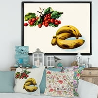 Дизайнарт 'червени плодове и банан' Ферма рамка платно стена арт принт