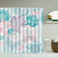 Модерна цветна душ завеси 3d печат Завест за баня водоустойчива декорация полиестерна тъкан с куки завеса за баня