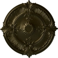 1 8 од 1 2 пт Атика акантус таван медальон, ръчно рисувано зелено Злато