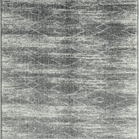 Съвременна площ килим Геометричен сив вътрешен бегач лесен за почистване