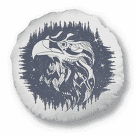 Орел горски звезди Арт модел кръгло хвърляне на възглавница Домашна декорация възглавница
