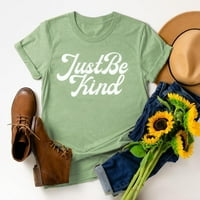 Ризи за женски женски слънчогледов печат с къс ръкав тениска тениска туника блуза върхове зелени m
