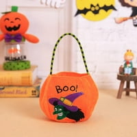 Сделки Хелоуин добър трик за чанта или обработка на бонбони кадифе кадифени чанти за подаръци за подаръци за деца парти, вещица Хелоуин тема, Хелоуин закуска, Хелоу
