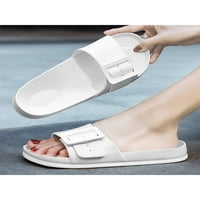 Daeful женски плъзгащи се сандали се плъзгате на летни чехли за гръбначен сандал къща Уютна къща с отворен пръст на пръчката за душ бяло 8