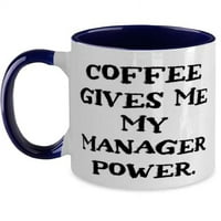 Специален мениджър, кафе ми дава мощност на мениджъра си, почивка два тона 11oz халба за мениджър