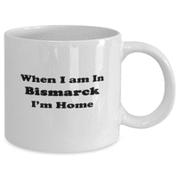 Преместване от подаръци Бисмарк-преместване в чаша за кафе Бисмарк - преместване от чаша Бисмарк - преместване в Подаръци за рожден ден на Бисмарк за мъже и жени преместване - Бяло 11оз. Чаша