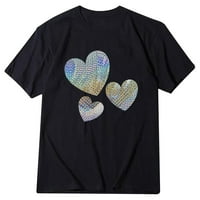 Валентин късо ръкав риза Мода лазерен модел печат лятна тениска ежедневна кръгла шия тениски върхове