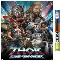 Marvel Thor: Любов и гръм - Удивителен плакат за стена, 22.375 34