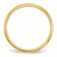 Първично злато карат жълто злато половин кръг с размер на ръба 10