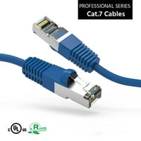 25 фута котешка екрана 600MHz Ethernet мрежа за стартиране на кабел син, опаковка