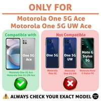 TalkingCase Slim Case, съвместим за Motorola One 5G Ace 5G UW ACE, Цветна сърдечна печат, лек, гъвкав, мек, САЩ