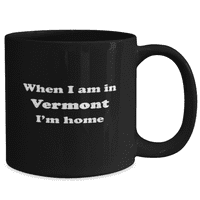 Преместване от подаръци от Вермонт - преместване в кафе чаша в Вермонт - Преместване от Купата на Вермонт - Преместване на подаръци за рожден ден в Вермонт за мъже и жени, които се отдалечават - черен 15oz. Халба
